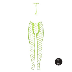 Ouch! Glow Combinaison Filet et Dos nu Vert Fluo